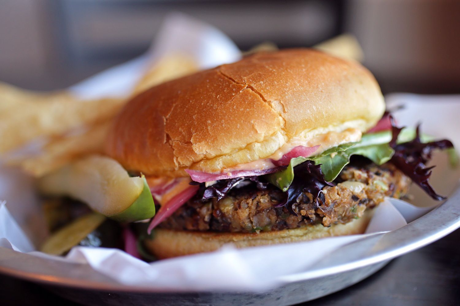Special request: Veggie Burger at Edibles & Essentials